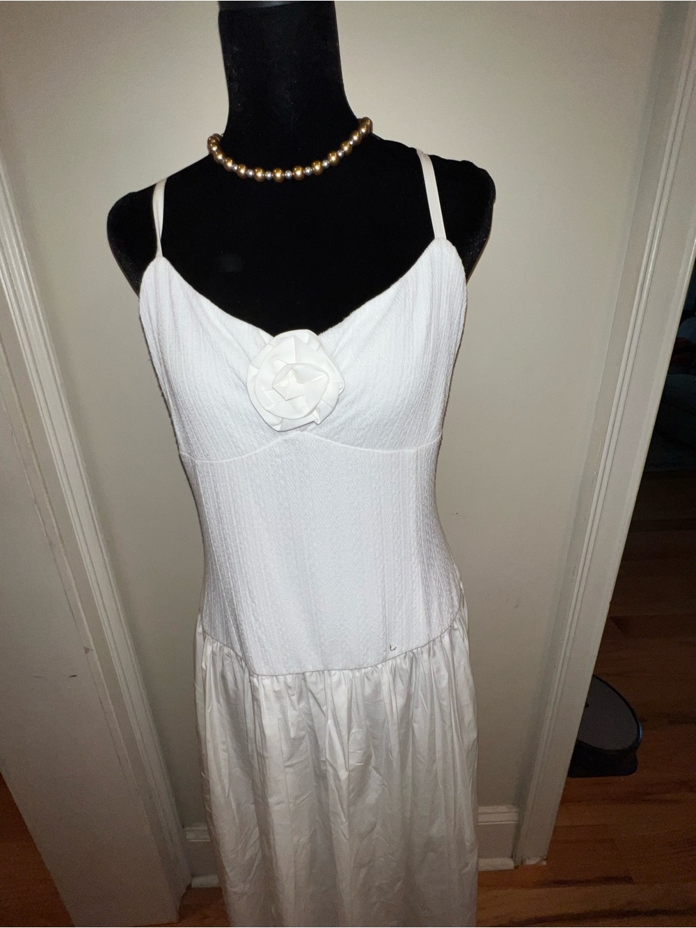 Avec Les Filles Rosette-Trim Midi Dress. NWT. Size: XL. Retail:$159. Asking: $79